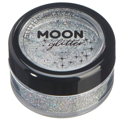 Moon Glitter Holographic Glitter Shakers Argento 5g