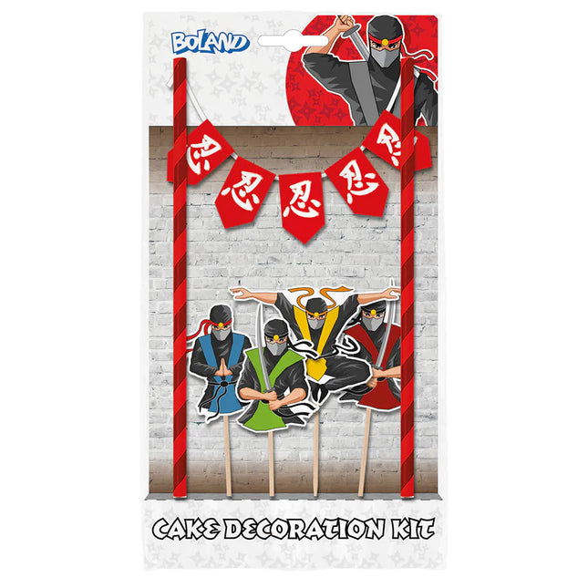 Ninja Cake topper 5 pezzi