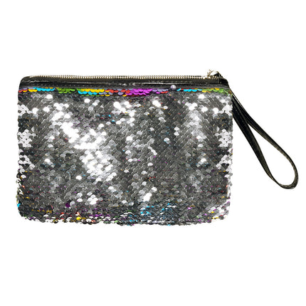 Borsetta Glitter Reversibile Argento 20cm