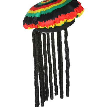 Cappello rasta colorato con dreadlocks