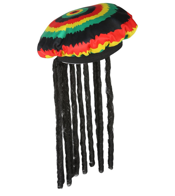 Cappello rasta colorato con dreadlocks