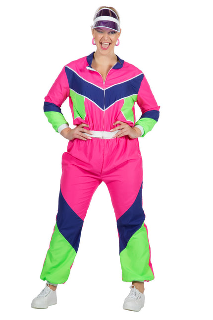 Tuta da ginnastica 80s Neon Donna