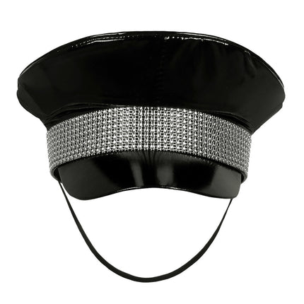 Cappello nero glitterato