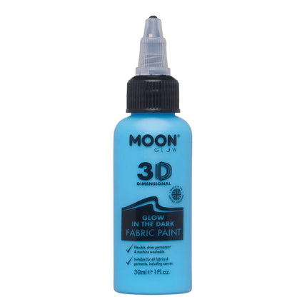 Moon Glow Vernice per tessuti fosforescente blu 30ml