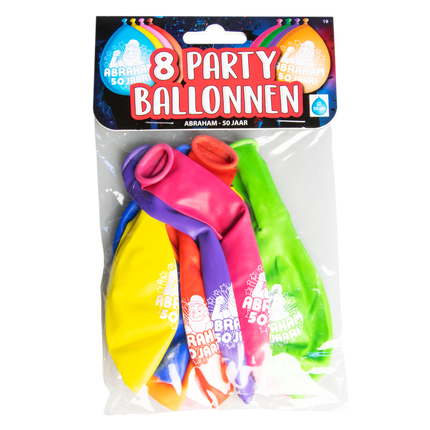 Palloncini Abraham 50 Anni 30cm 8pz