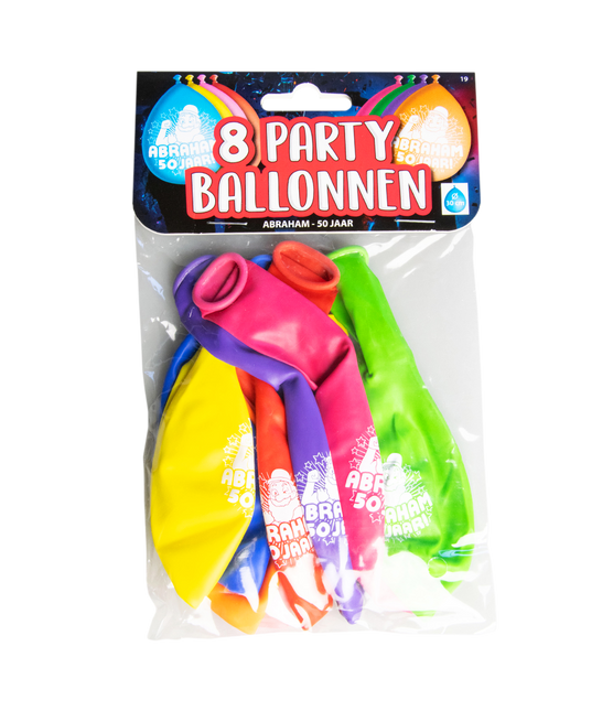 Palloncini Abraham 50 Anni 30cm 8pz