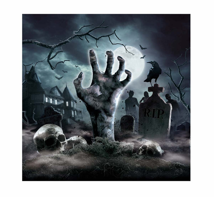 Tovaglioli del cimitero di Halloween 33 cm 12 pezzi