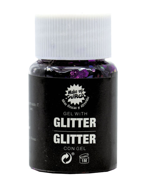 Gel glitterato viola 20g