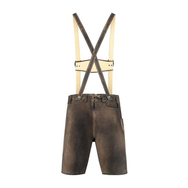 Lederhosen corto sandbraun antico