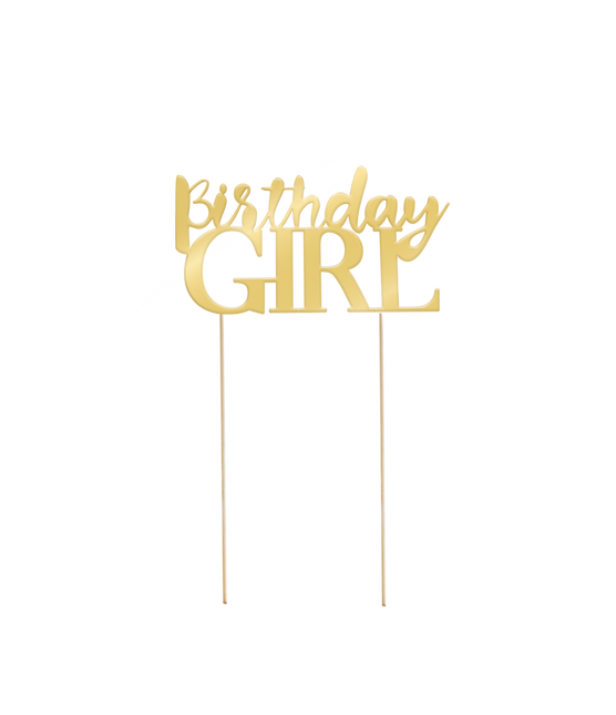 Cake topper per ragazza di compleanno Oro