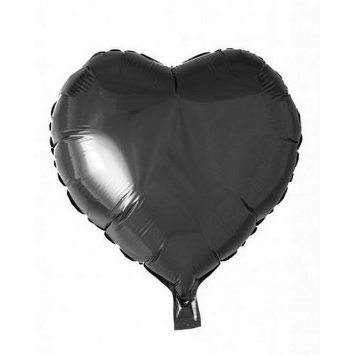 Palloncino ad elio Cuore Nero 46cm vuoto