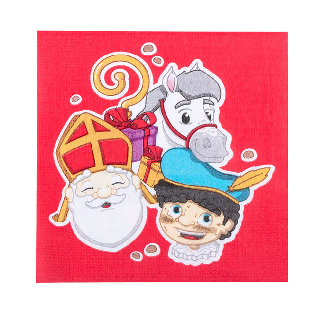 Tovaglioli di carta Sinterklaas 33 cm