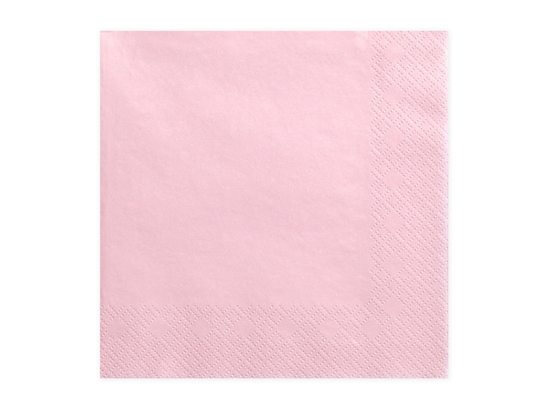 Tovaglioli rosa chiaro Deluxe 33cm 20pz