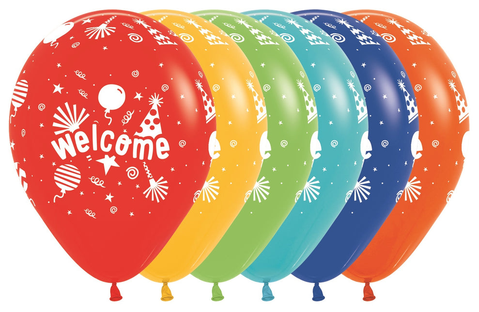 Palloncini Welcome Fashion Solid Mix 30cm 25pz