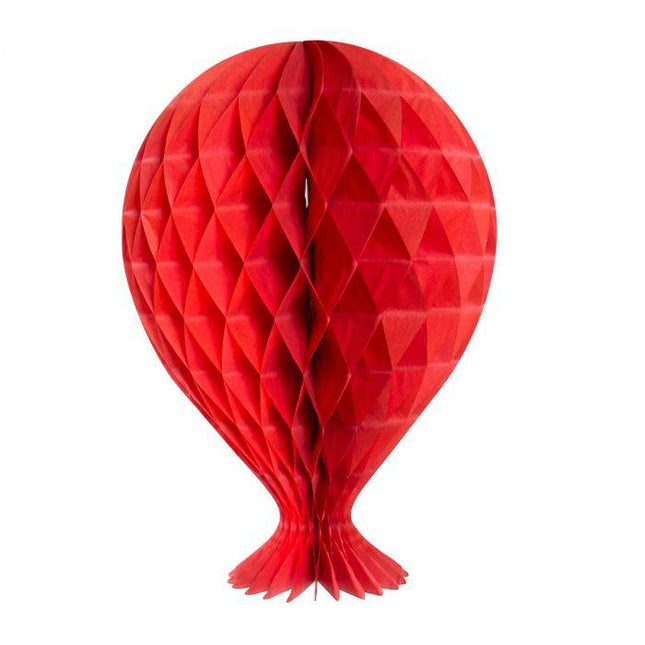 Palloncino a nido d'ape rosso 37 cm