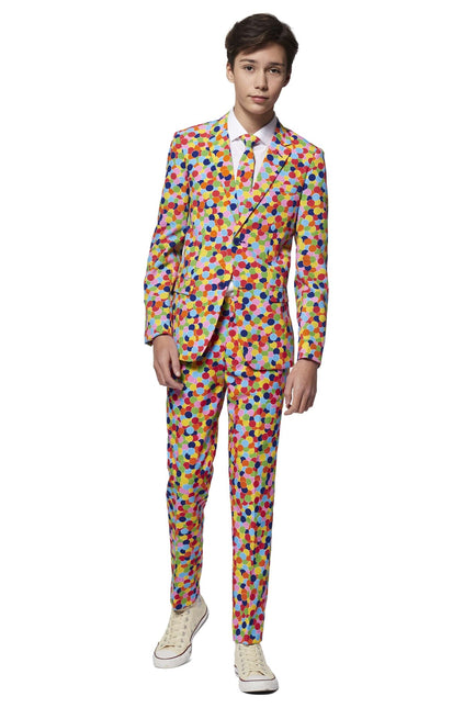 Costume da festa con coriandoli Ragazzo adolescente OppoSuits