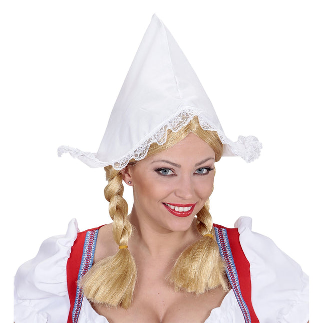 Costume da Cappello Bianco Ragazza Olandese