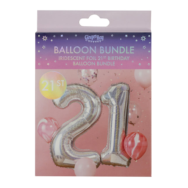 Set di palloncini 21 anni Coriandoli 2 pezzi