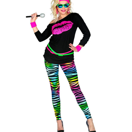 Neon 80S Legging Donna