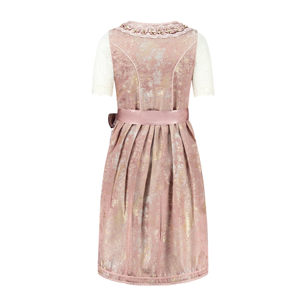 Abito Dirndl rosa chiaro Oktoberfest Donna 2 Pezzi