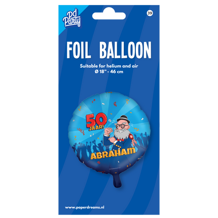 Palloncino ad elio Abraham Cartoon Vuoto 30cm