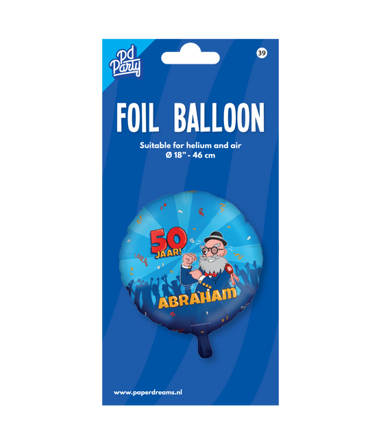 Palloncino ad elio Abraham Cartoon Vuoto 30cm