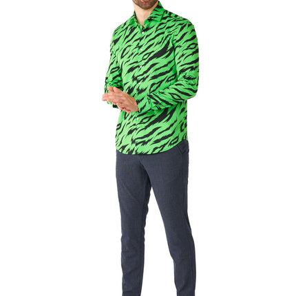 Camicia Tiger Verde Uomo OppoSuits