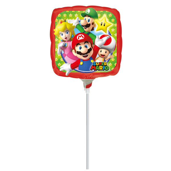 Palloncino ad elio Super Mario vuoto 23 cm