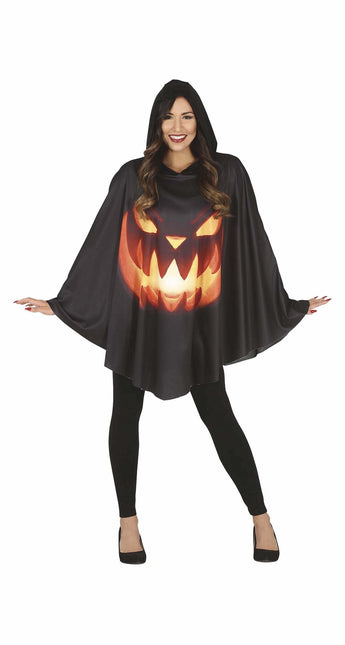 Poncho di Halloween con zucca Donna