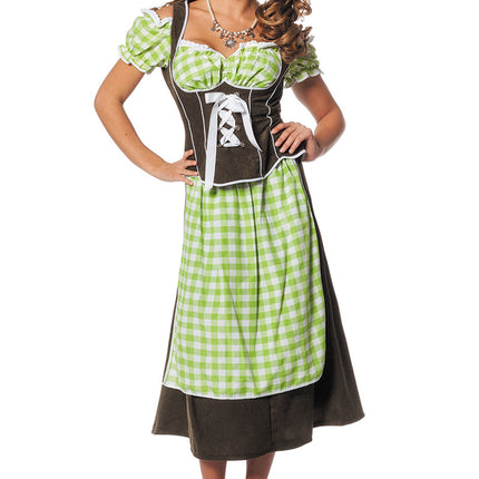 Abito Dirndl verde Oktoberfest Donna