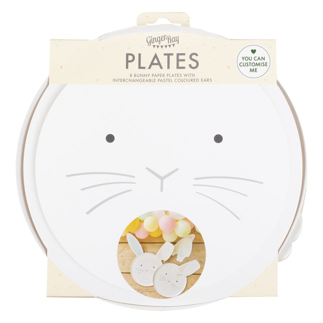 Piatti di Pasqua Coniglio 25cm 8pz