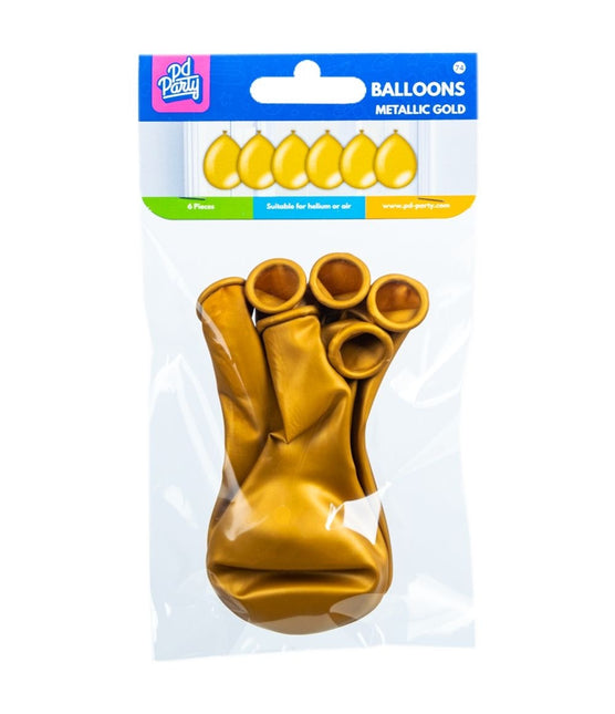 Palloncini oro metallizzati 30cm 6pz