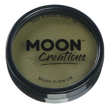 Moon Creations Pro Face Paint Cake Pots Verde Esercito 36g