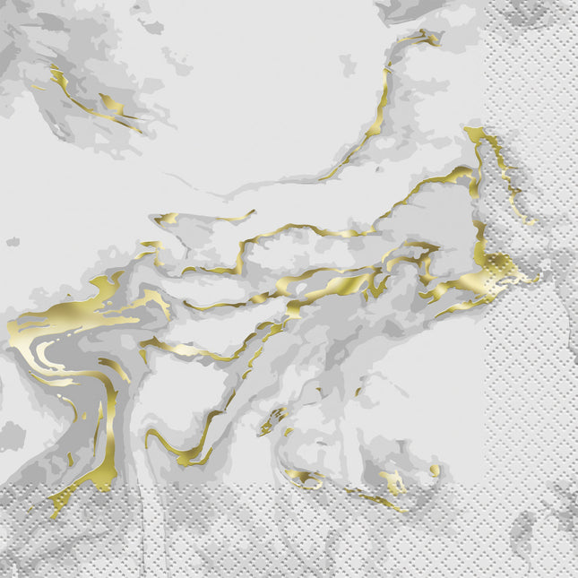 Tovaglioli Marmo Oro 33cm 20pz
