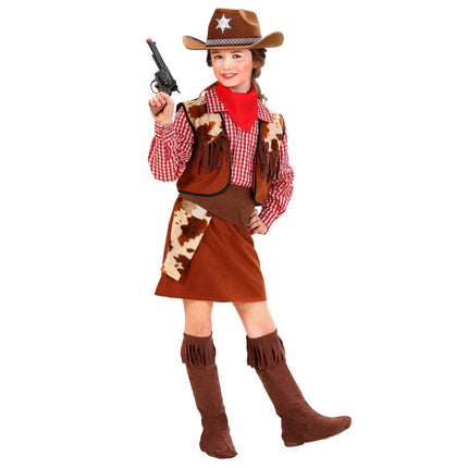 Costume da ragazza cowgirl 6 pezzi