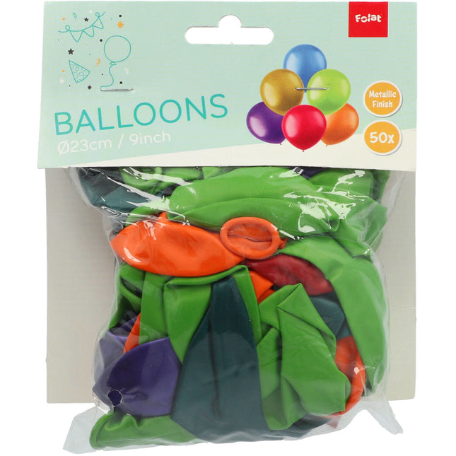 Palloncini colorati metallizzati 23cm 50pz