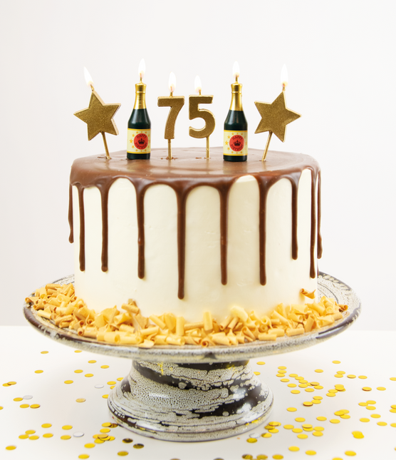 Candele 75 anni Champagne 17,5 cm