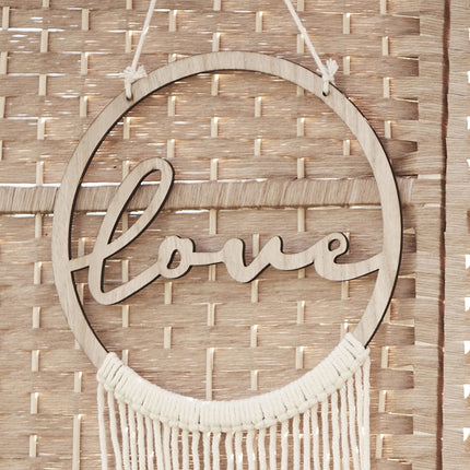 Decorazione da appendere beige Love 25,5 cm