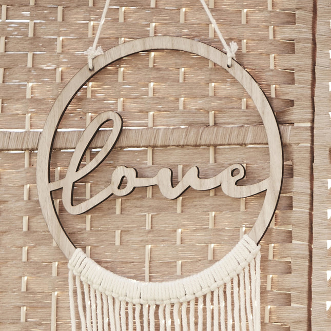 Decorazione da appendere beige Love 25,5 cm