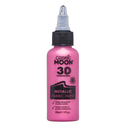 Cosmic Moon Metallic Fabric Paint Rosa 30ml