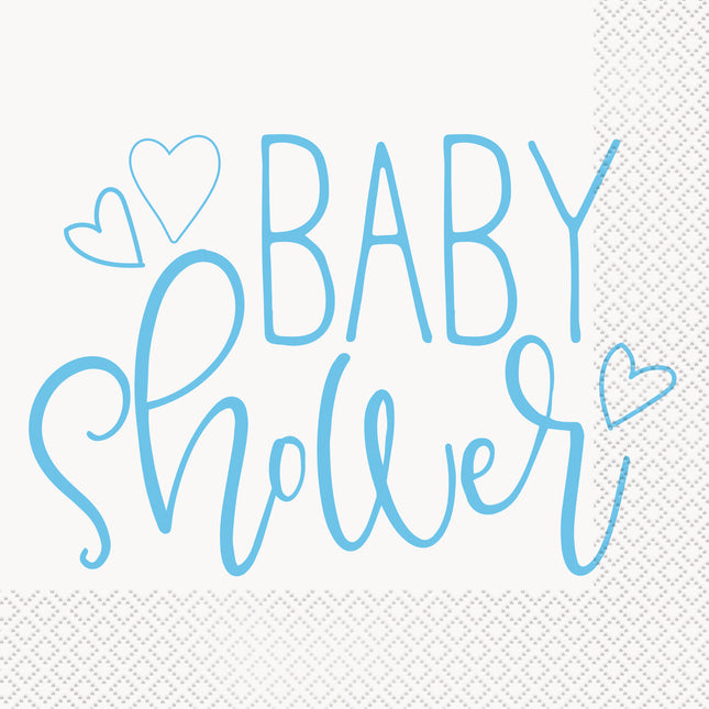 Tovaglioli Baby Shower Blu 16 pezzi