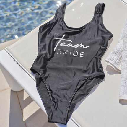 Costume da bagno nero Team Bride taglia S