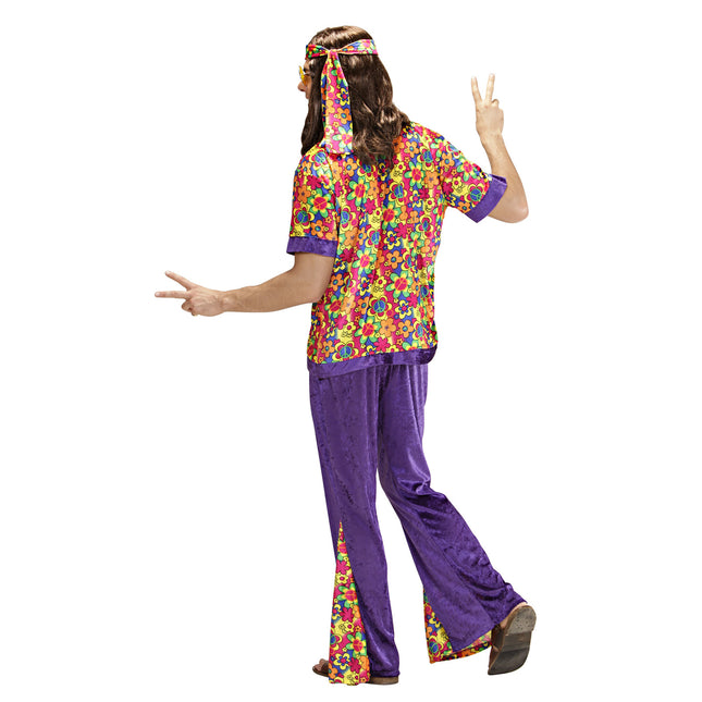 Costume Hippie 60S Uomo Colorato