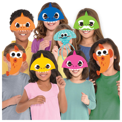 Maschera squalo bambino 8 pezzi