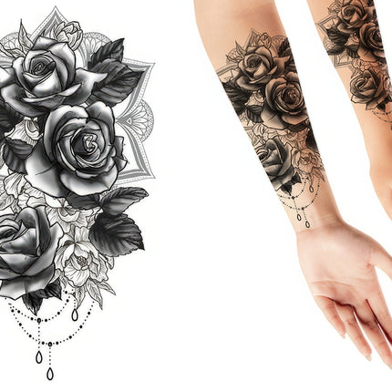 Rose finte tatuate 30 cm