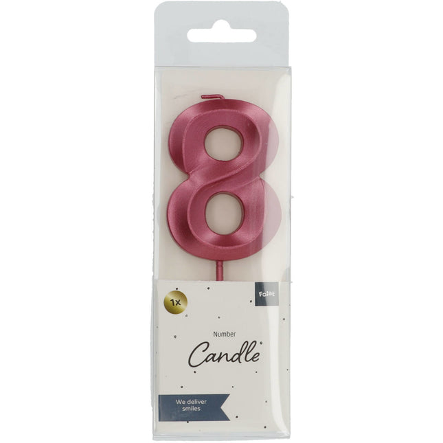 Candela rosa 8 anni 5cm