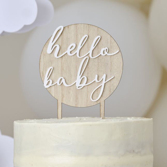 Cake topper Hello Baby 12m