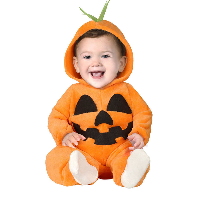 Costume di Halloween da zucca per bambino nero arancione