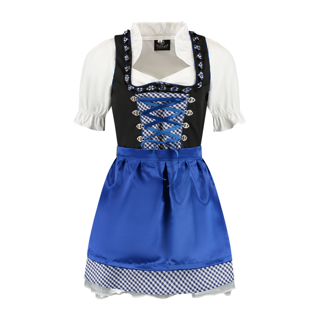 Abito Dirndl Oktoberfest Rosso Bianco Donna a scacchi