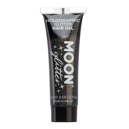 Moon Glitter Gel olografico per capelli nero 20ml